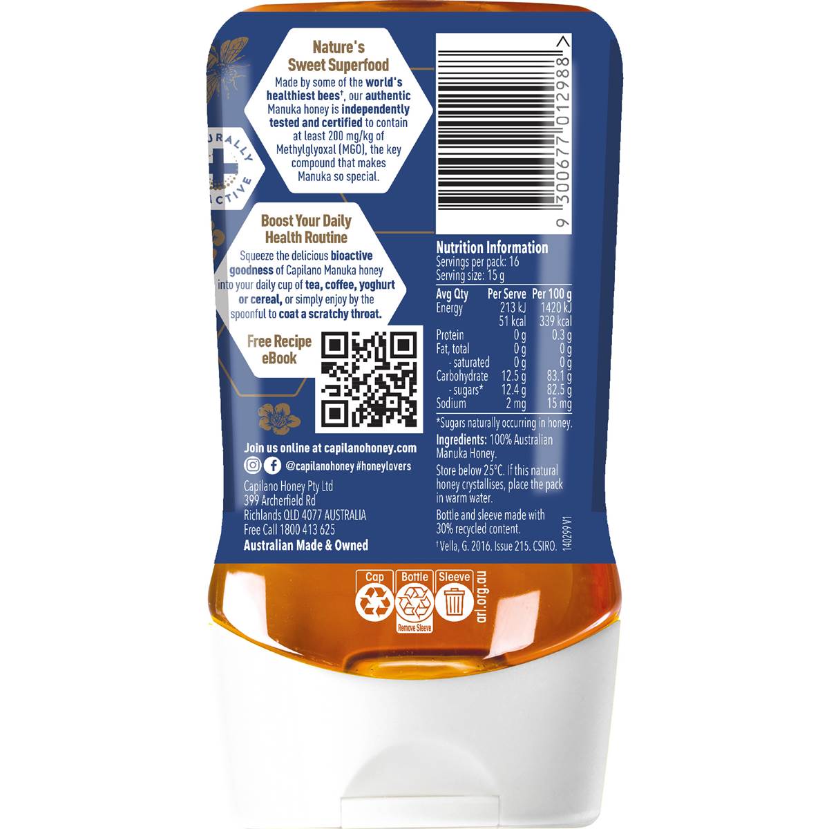 Capilano Manuka MGO 200+ 250g