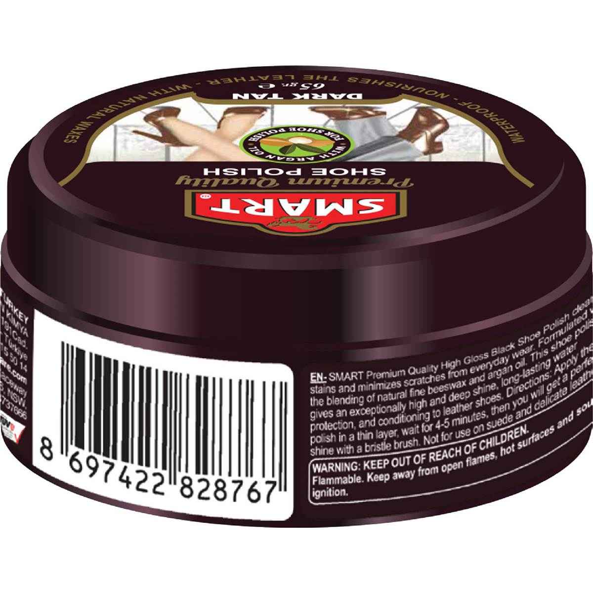 Smart Shoe Polish Dark Tan 65g