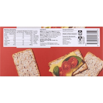 Woolworths Multigrain Crackers Original 250g