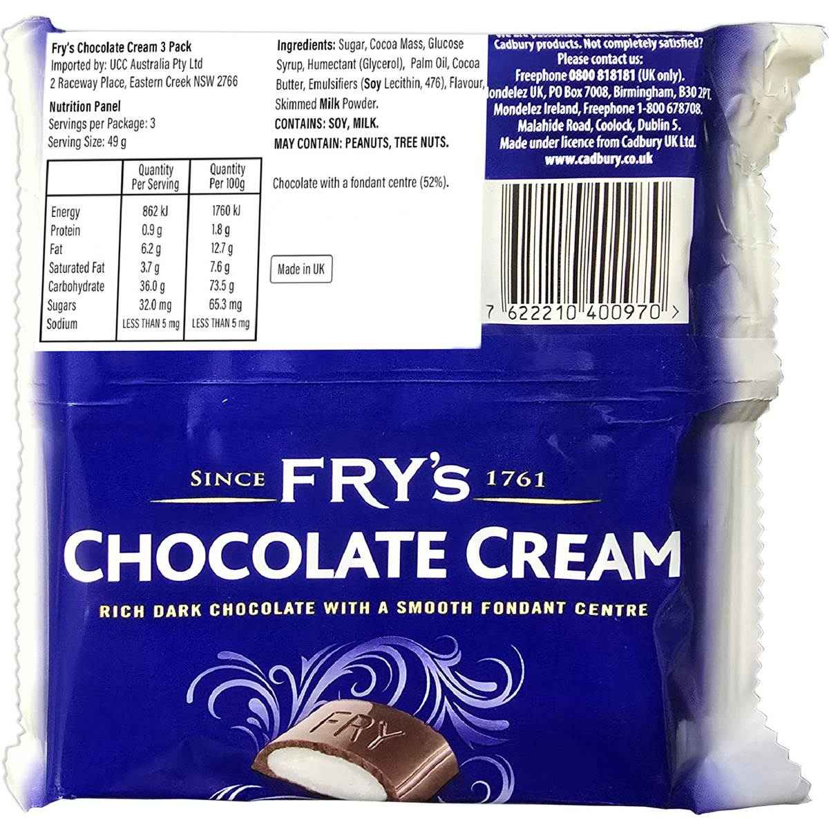 Fry's Chocolate Cream 3 pack