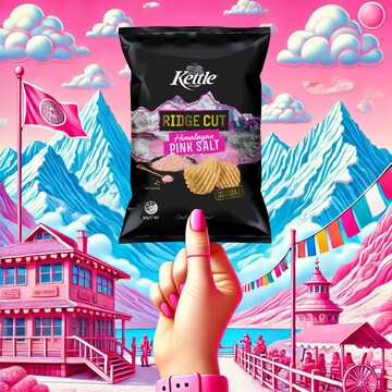 Kettle Ridge Cut Potato Chips Himalayan Salt 165g