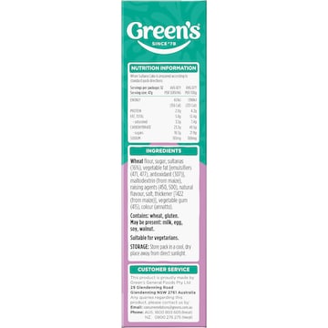 Green's Sultana Cake Mix 340g