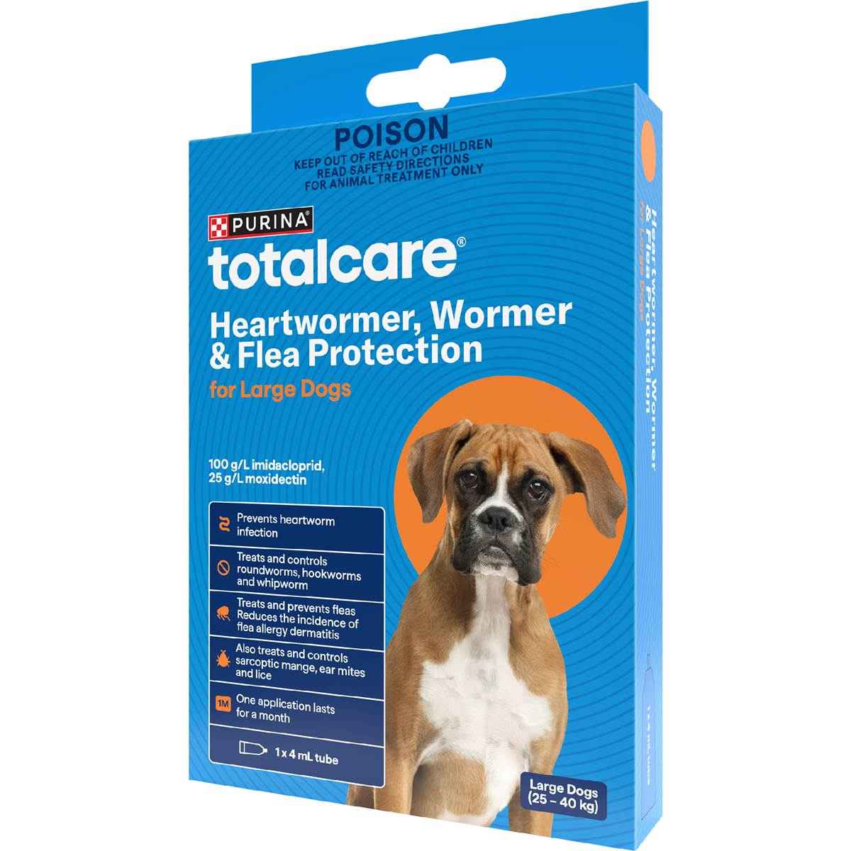 Purina Total Care Heartwormer Wormer & Flea Protection Large Dog each