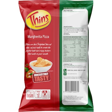 Thins Potato Chips Margherita Pizza 150g