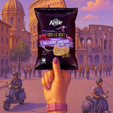 Kettle Ridge Cut Potato Chips Salt & Vinegar 165g