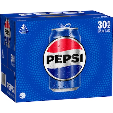 Pepsi Soft Drink Cola Cans Multipack 375mL x 30 pack
