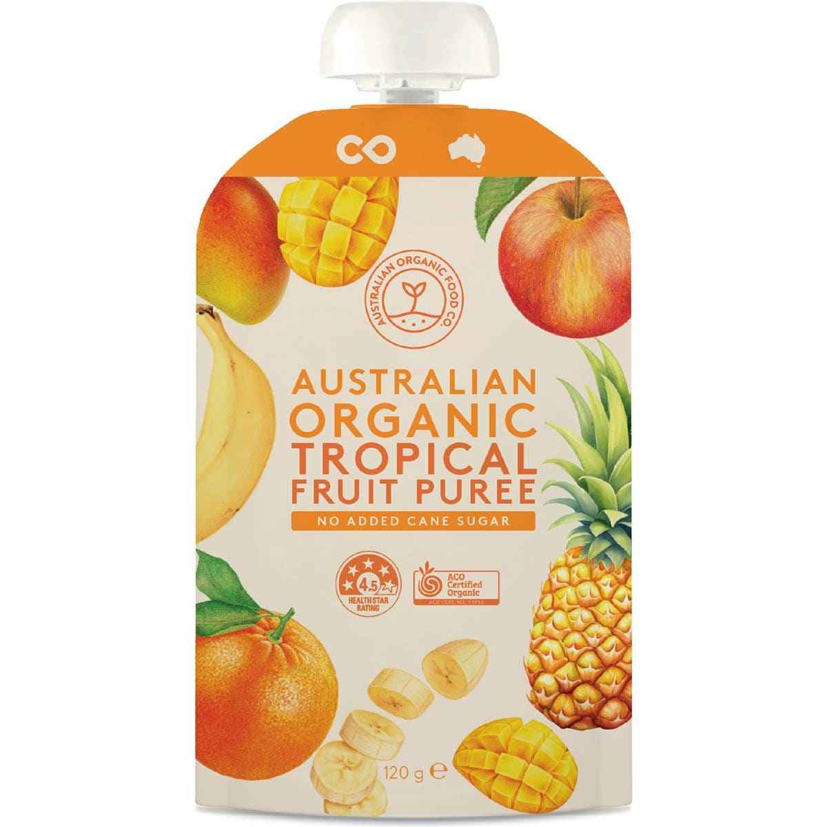 Australian Organic Food Co. Tropical Fruit Puree Pouch 120g