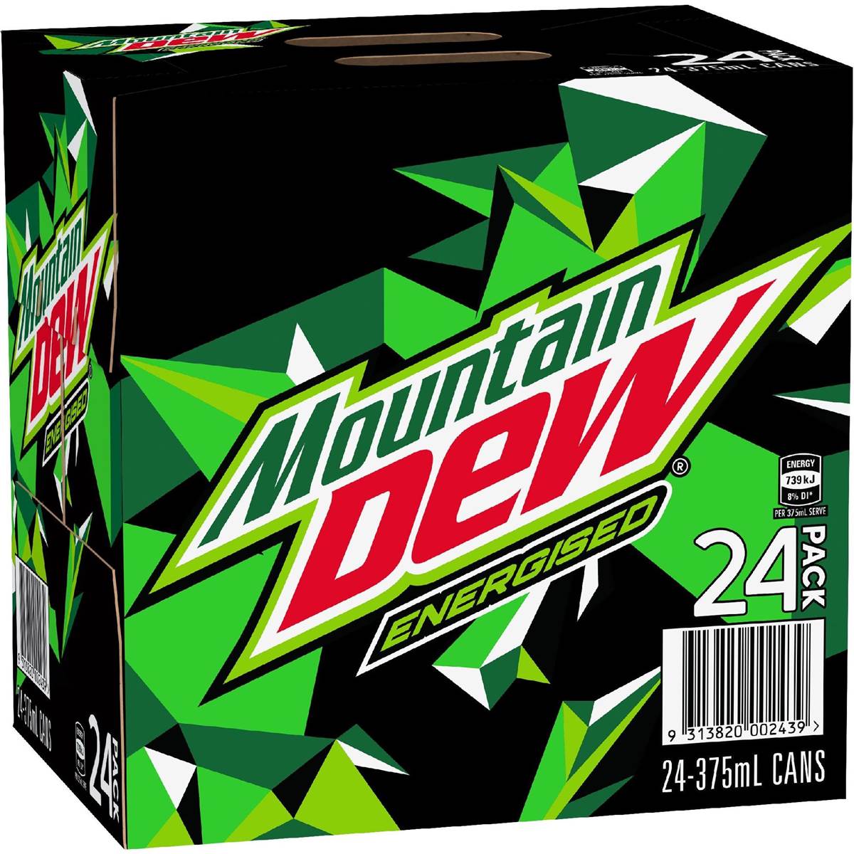 Mountain Dew Energised Cans 375mL x 24 pack