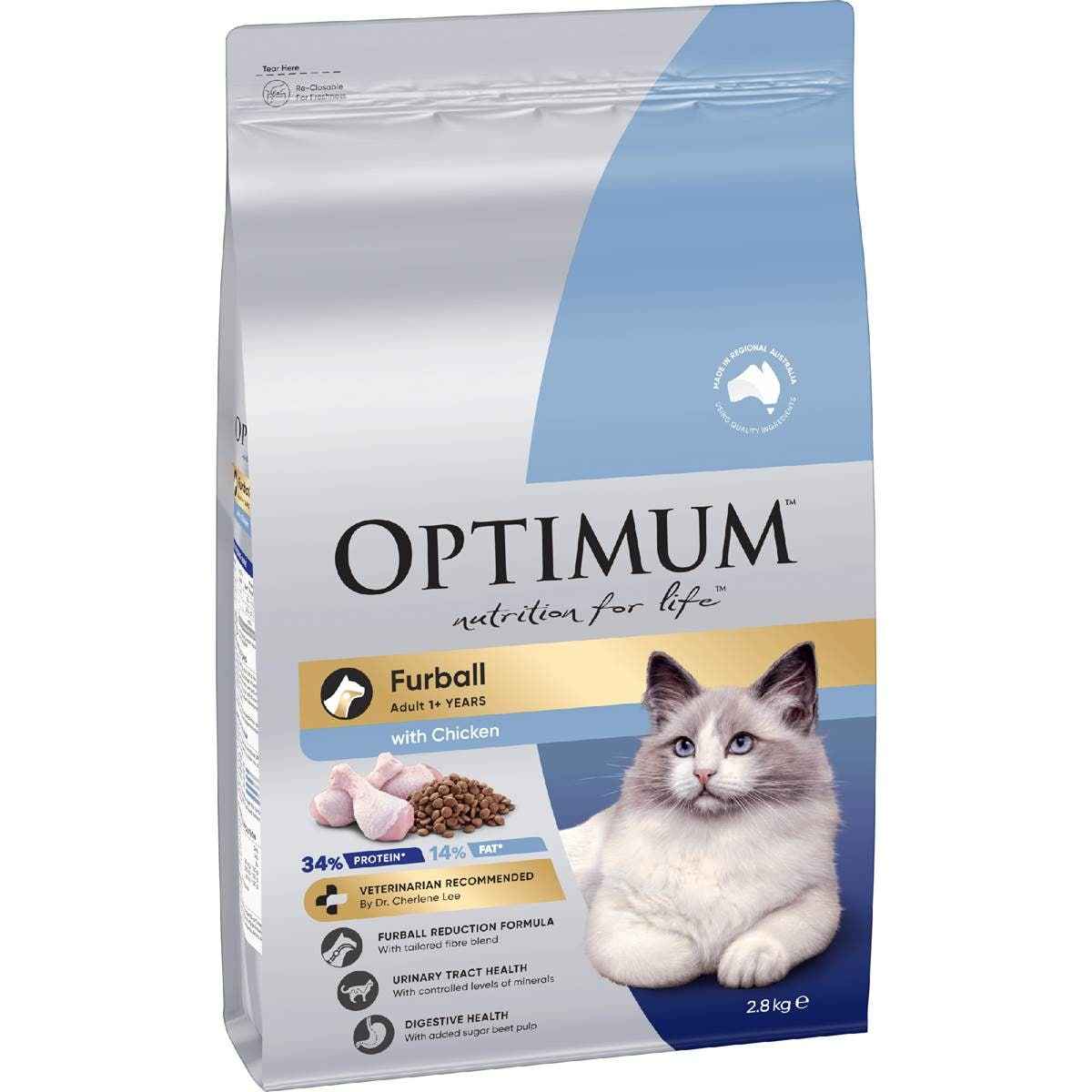 Optimum Furball Chicken Cat Food 2.8kg