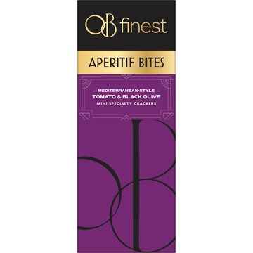 OB Finest Aperitif Cracker Bites Tomato & Black Olive 120g