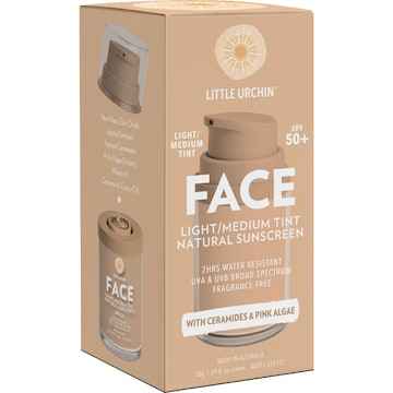 Little Urchin SPF50 Face Natural Sunscreen Light Tint 50g