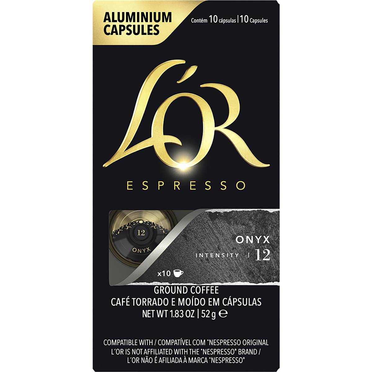 L'OR Espresso Onyx Intensity 12 Coffee Pods 10 pack