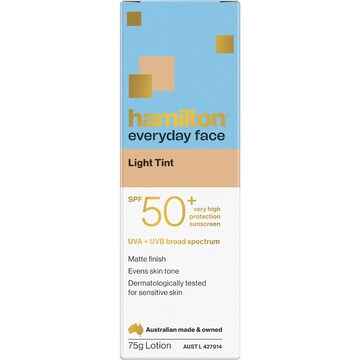 Hamilton SPF50+ Everyday Face Tint Light 75g