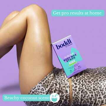 Boddi In the Buff Body Wax Strips Sensitive Beach Coconut 40 pack
