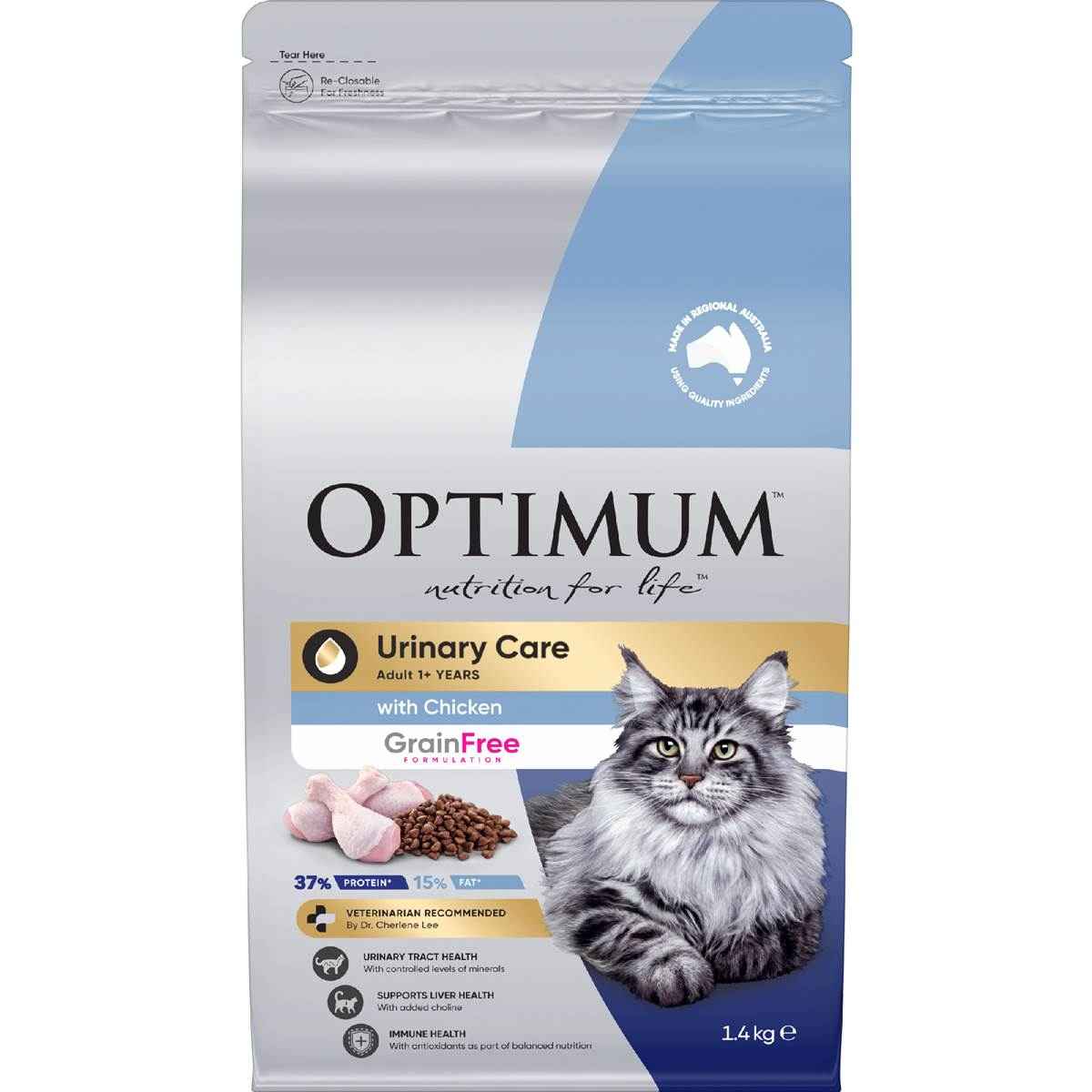 Optimum Adult Urinary Care Chicken Dry Cat Food 1.4kg
