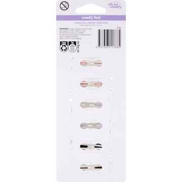 Oh So Comfy No Crease Hair Clips 6 pack