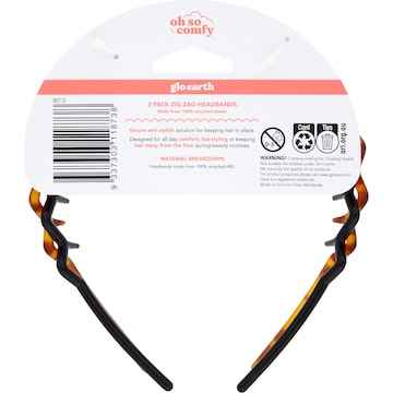 Oh So Comfy Glo Earth Zig Zag Headbands 2 pack