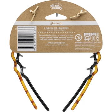 Oh So Comfy Glo Earth Zig Zag Headbands 2 pack