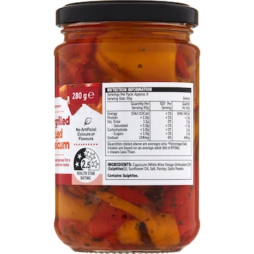 Woolworths Chargrilled Capsicum 280g
