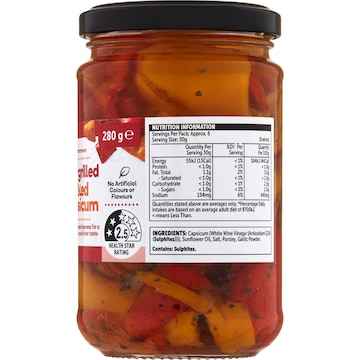 Woolworths Chargrilled Capsicum 280g