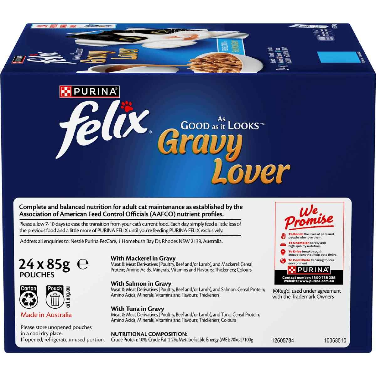 Purina Gravy Lover Fish Selection Wet Cat Food 85g x 24 pack