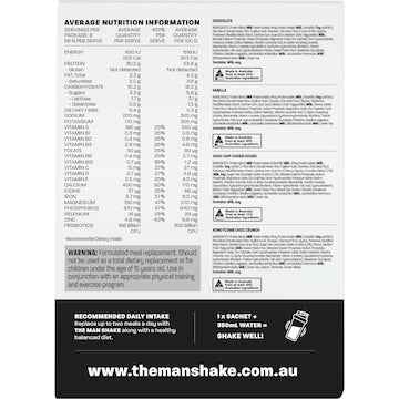 The Man Shake Favourites Meal Replacement Sachets 56g x 8 pack