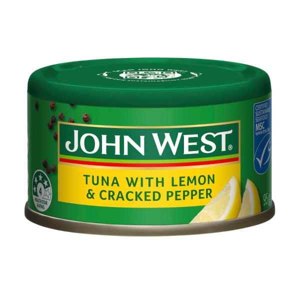 JOHN WEST TUNA LEMON CRACKED PEPPER 95 GRAM