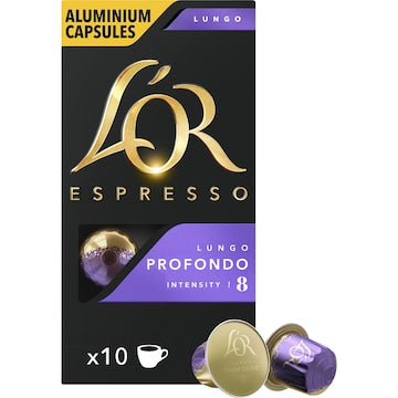 L'Or Espresso Lungo Profondo Intensity 8 Coffee Pods 10 pack