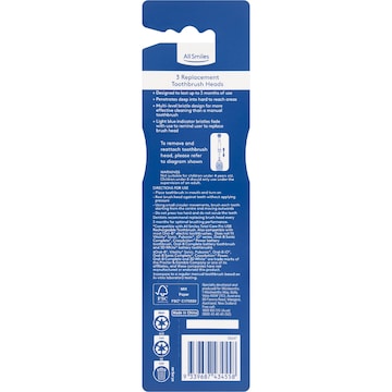 All Smiles Replacement Toothbrush Heads Regular 3 pack