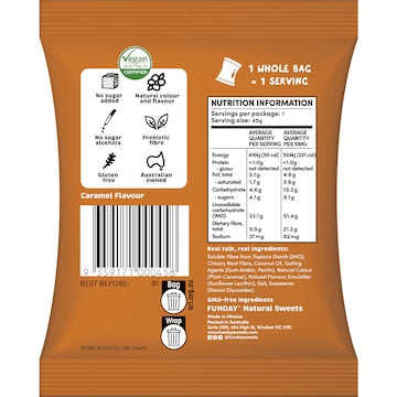 Funday Natural Sweets Caramel Chews 45g