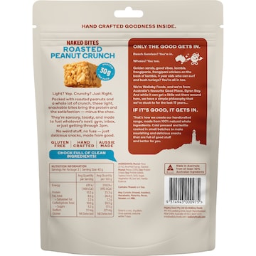 Wallaby Naked Bites Roasted Peanut Crunch 120g