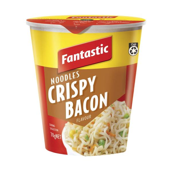 FANTASTIC NOODLE CUP:CRISPY BACON:.:70 GRAM