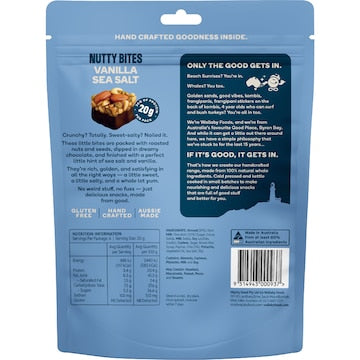 Wallaby Gluten Free Nutty Bites Vanilla Sea Salt 120g