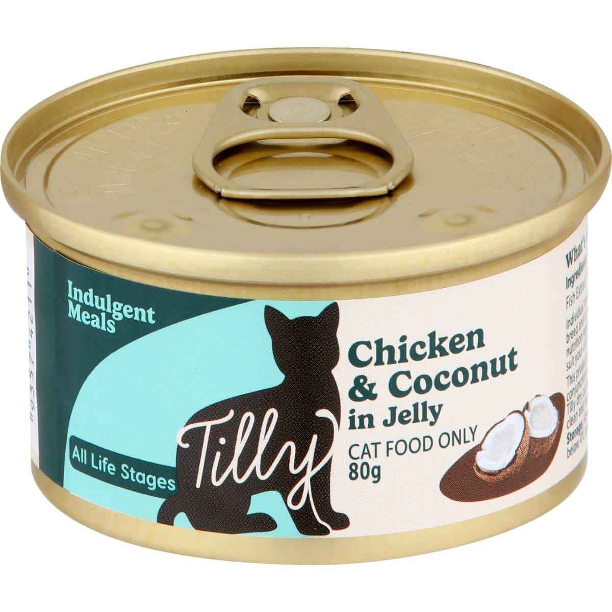 Tilly Wet Cat Food Can Chicken & Coconut In Jelly 80g