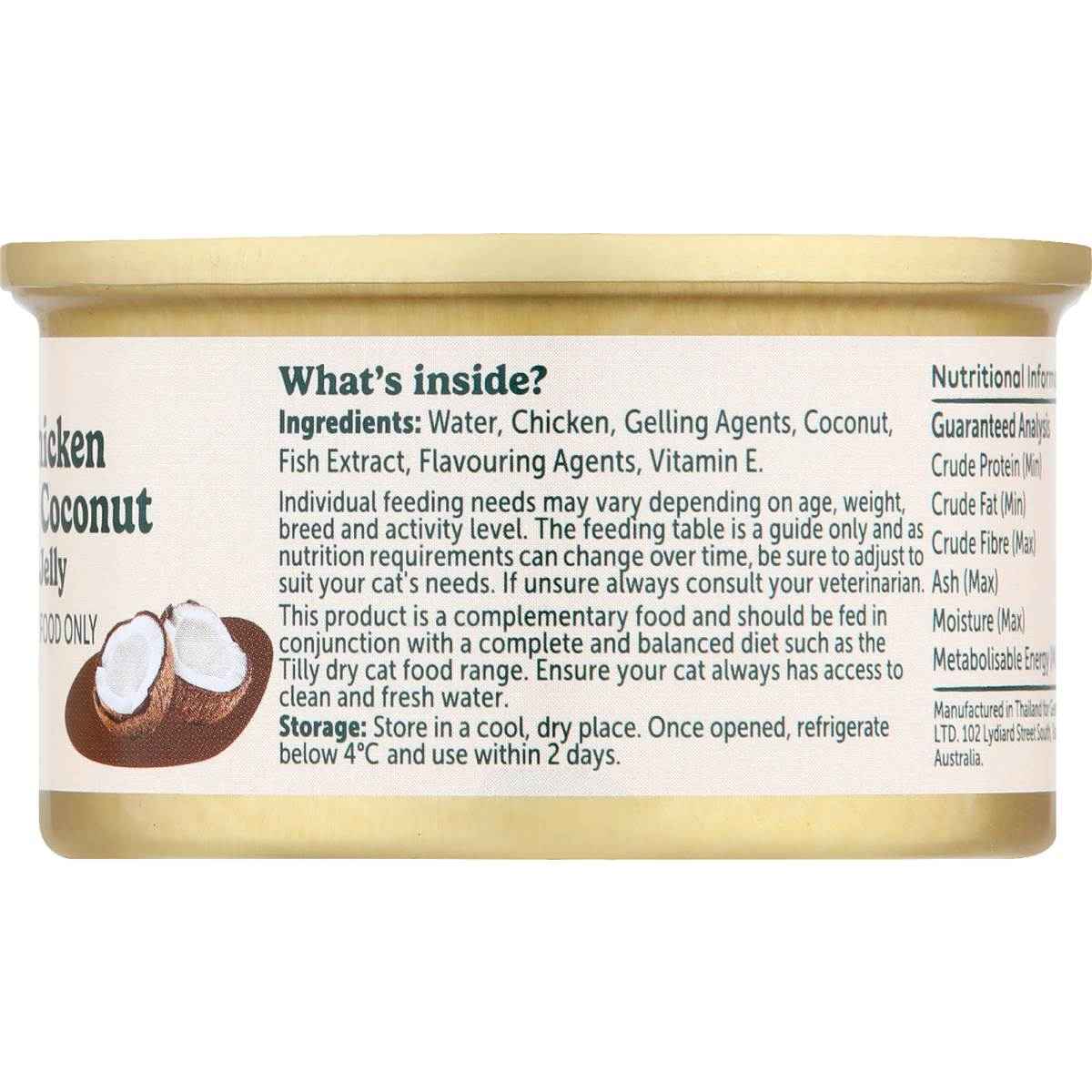 Tilly Wet Cat Food Can Chicken & Coconut In Jelly 80g