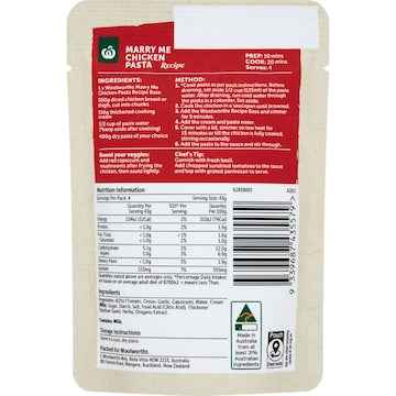 Woolworths Recipe Base Marry Me Chicken Pasta 175g
