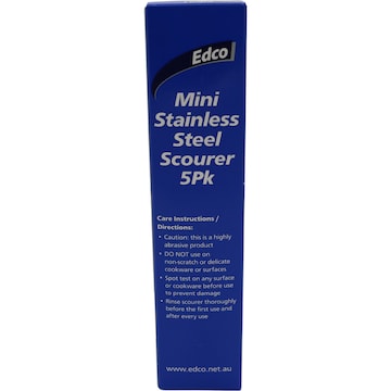 Edco Mini Stainless Steel Scourers 5 pack