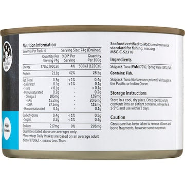 Woolworths Tuna Chunks In Springwater 425g