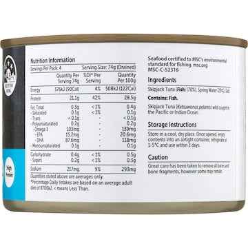 Woolworths Tuna Chunks In Springwater 425g