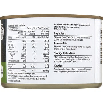 Woolworths Tuna Chunks In Olive Oil Blend 425g