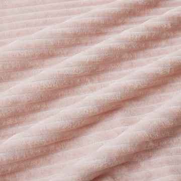 Queen Flannel Quilt Cover Set Pink Stripe each