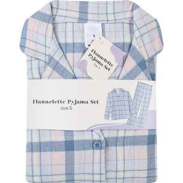 Ladies Flannelette Pyjamas Blue Size S each
