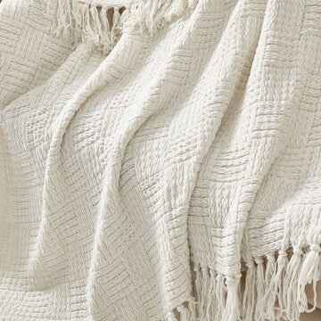 Chunky Knitted Throw White each