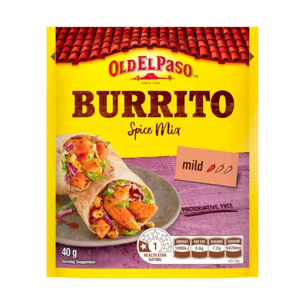OLD EL PASO BURRITO SPICE MIX 40GM