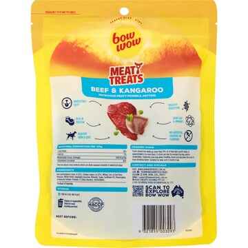 Bow Wow Beef & Kangaroo Meaty Dog Treats 400g