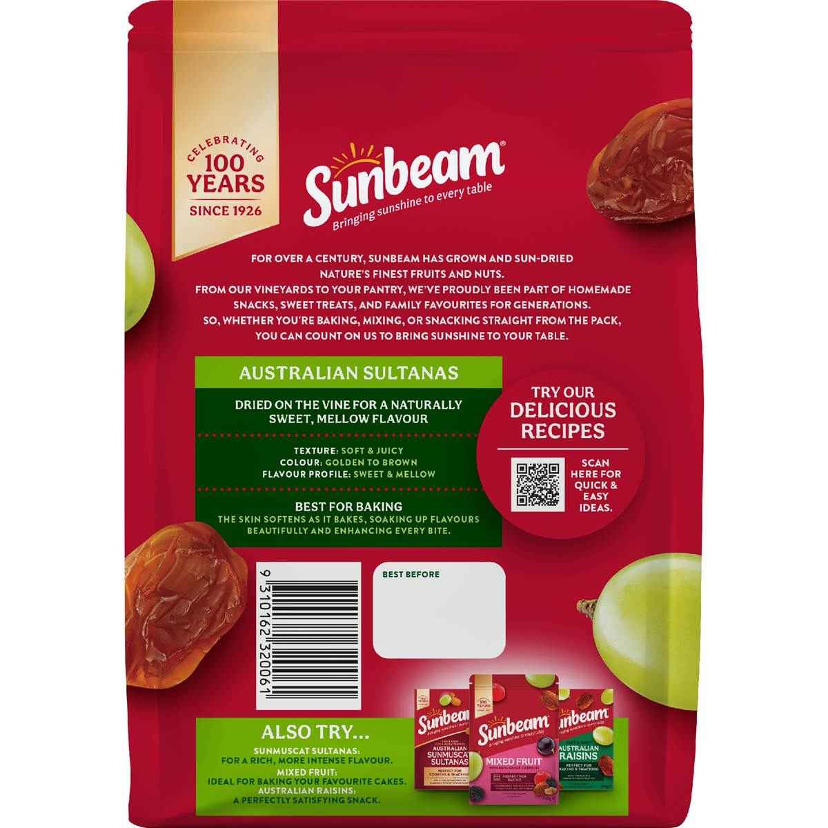 Sunbeam Australian Sultanas 750g