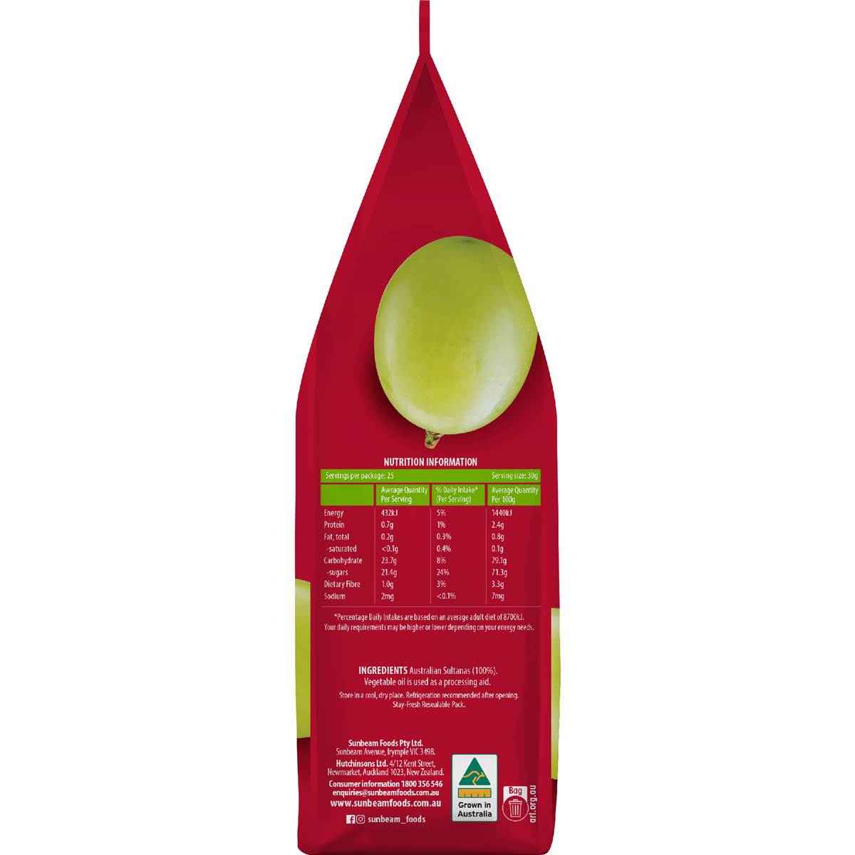 Sunbeam Australian Sultanas 750g