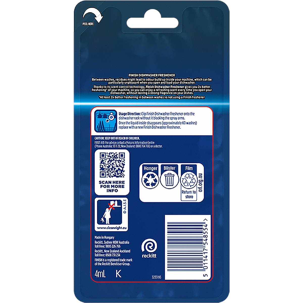 Finish Lemon & Lime Dishwasher Freshener 1 Pack