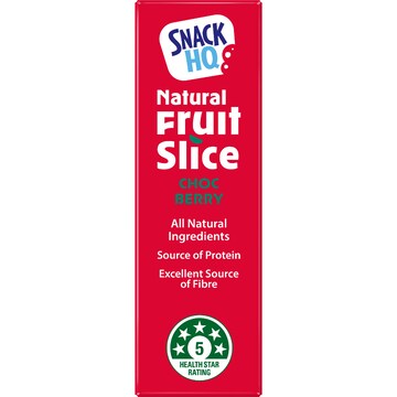 Snack HQ Natural Fruit Slice Choc Berry 5 pack