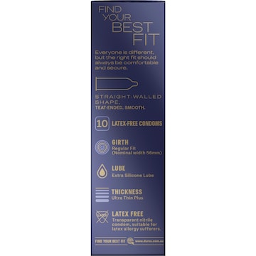 Durex Intense Body-Heat Condoms Regular 10 pack